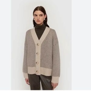 Oak + Fork Herringbone Cardigan
